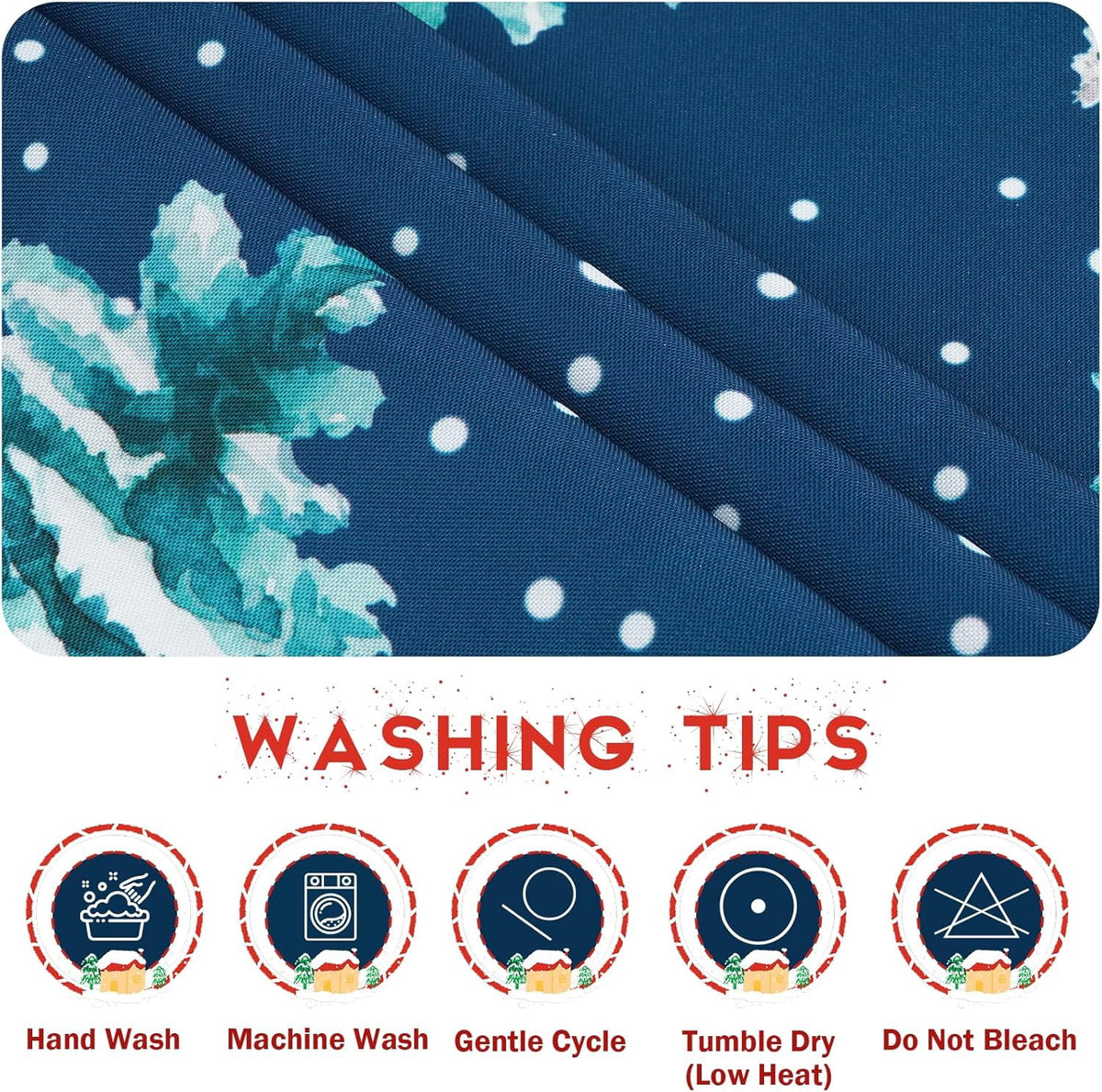 Yastouay Christmas Tablecloth Snowman Table cloth Blue Rectangle Table Cover for Xmas Dinner Party, 60" x 84"