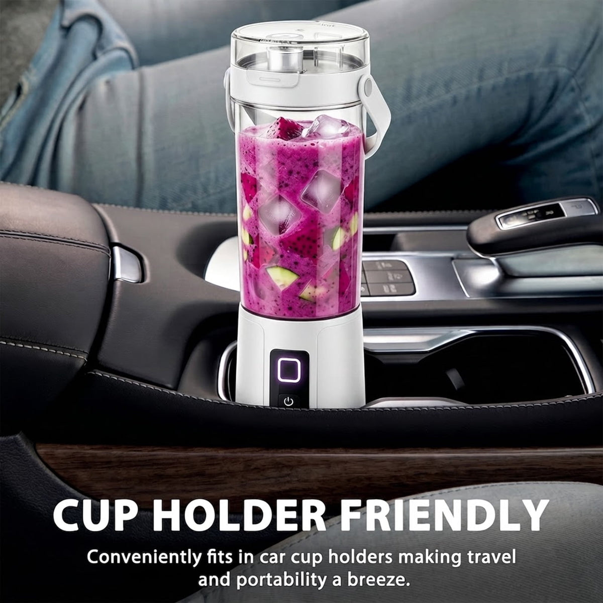 NUBILY Blast Portable Blender, Cordless, 20oz. Vessel, Personal Blender-for Shakes & Smoothies, BPA Free, Leakproof-Lid & Sip Spout, USB-C Rechargeable, Dishwasher Safe Parts, Grey