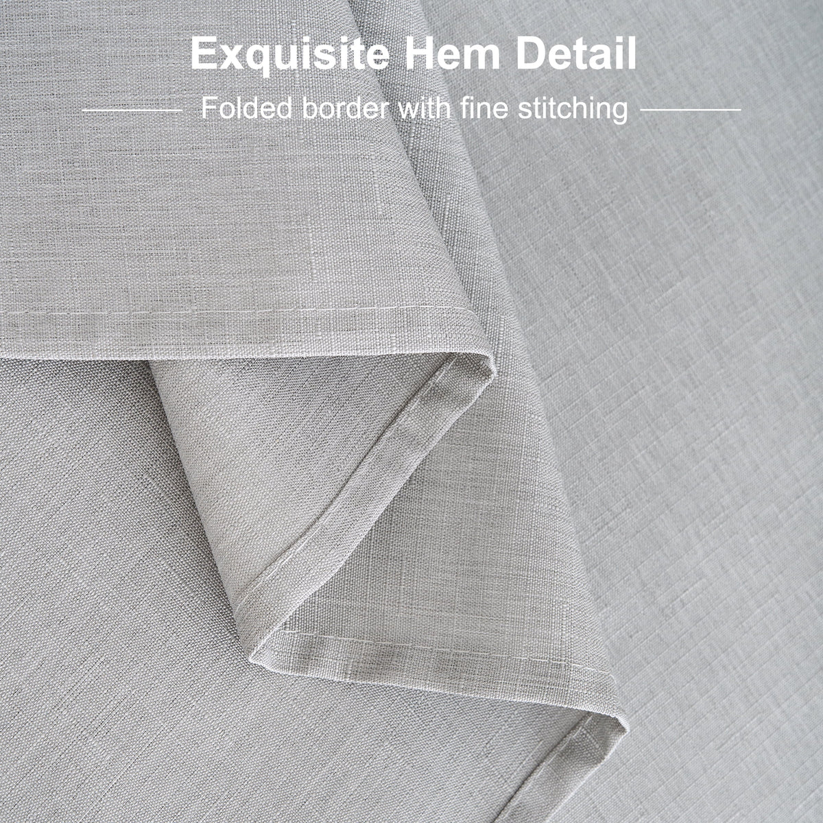 Inosoo Faux Linen Textured Rectangle Tablecloth - 60 x 84 inch Waterproof & Machine Washable Linen-Look Cloth Table Cover, White