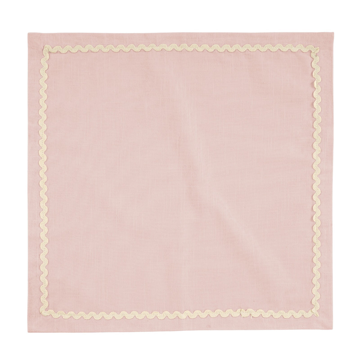Fingercraft Cloth Napkin, Soft Quality Cotton Linen Blend Fabric, Dinner Napkins with Premium White Lace, 6 Pack, 20”x20” Aqua