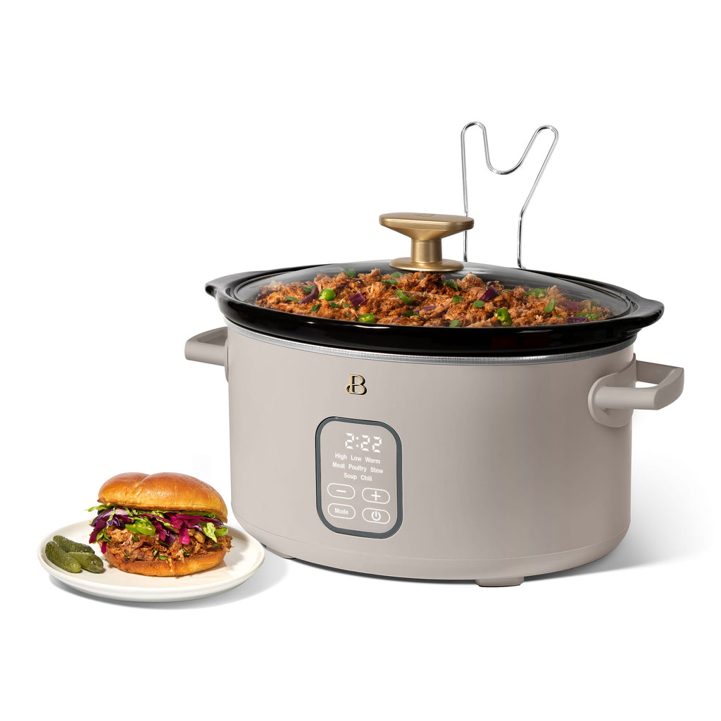 Beautiful 6 Qt Programmable Slow Cooker, Thyme Green by Drew Barrymore