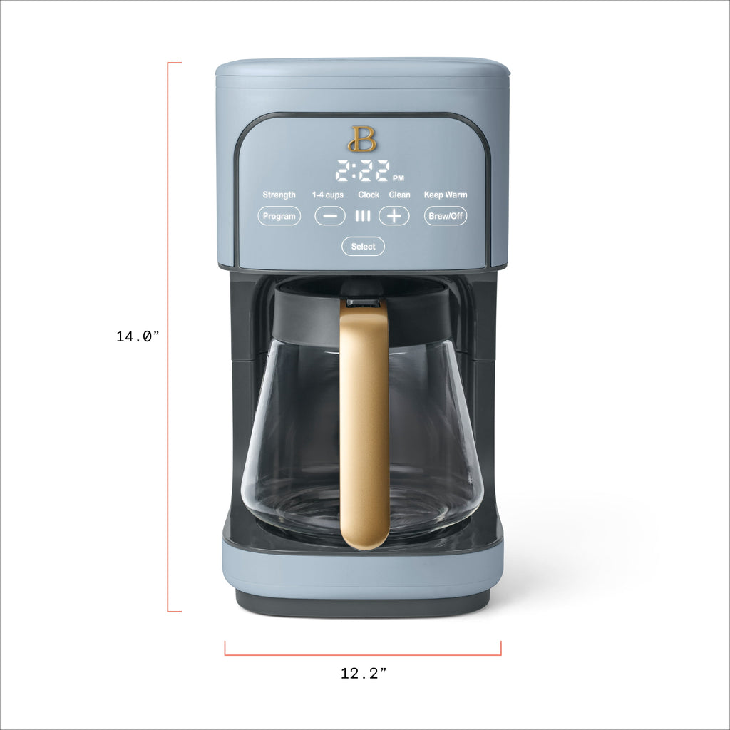 Beautiful by Drew Barrymore 12-Cup Programmable Coffee Maker, White Icing