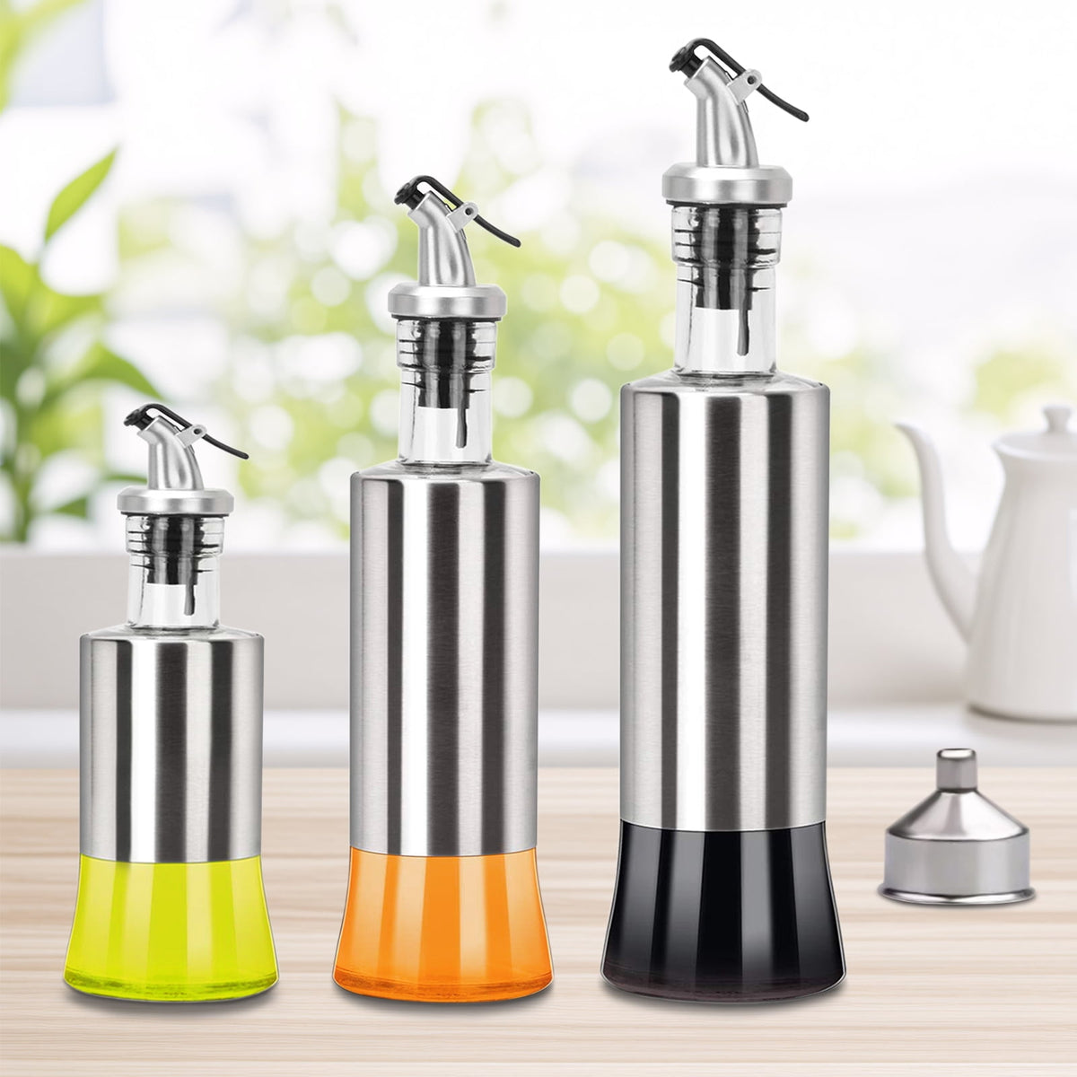 AGCAN Oil Sprayer for Cooking, 2 Pack Glass Olive Oil Sprayer Mister 220ml/7.4oz Glass Oil Dispenser for Air Fryer, BBQ, Baking, Salad