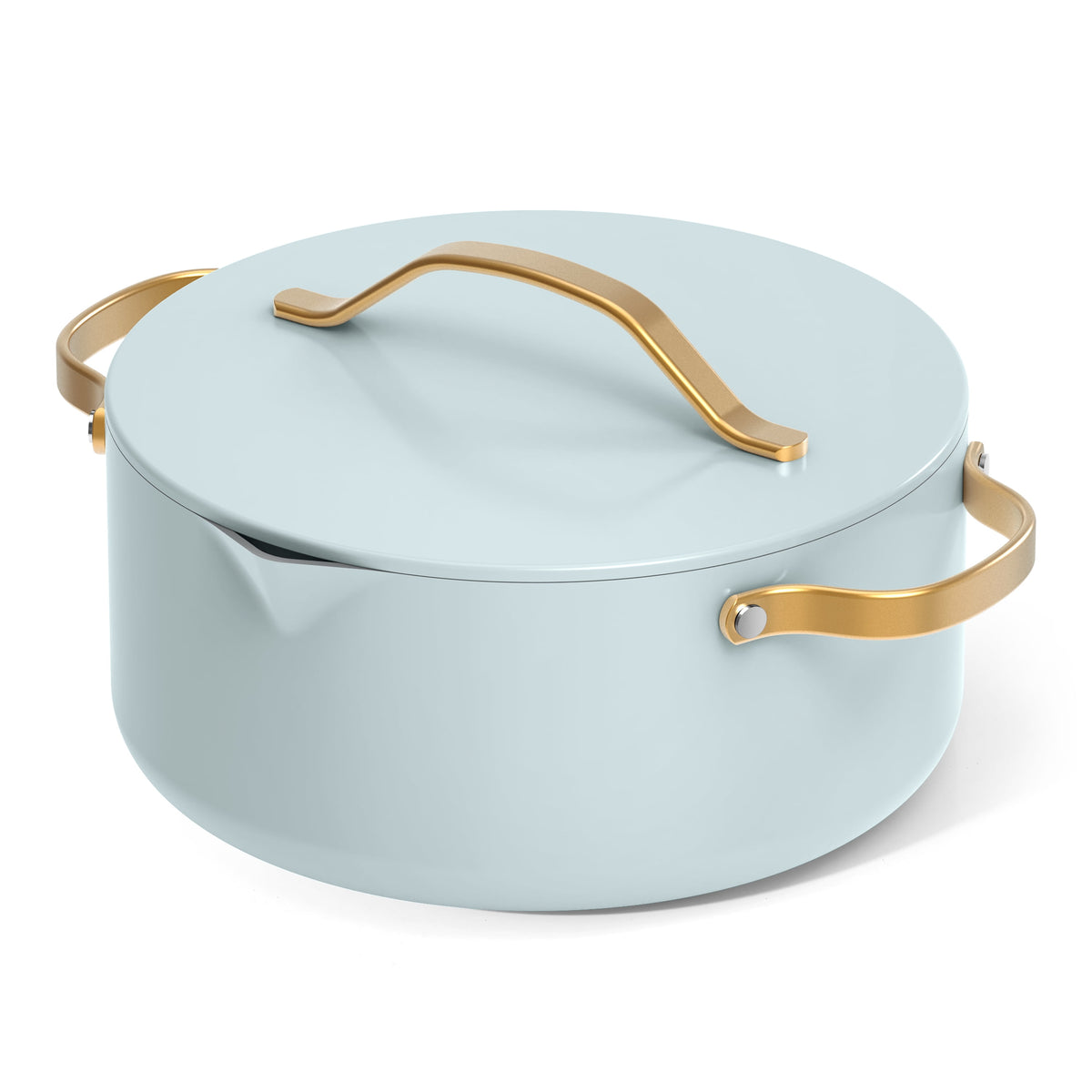 Beautiful 12-Piece Cookware Set, Pots and Pans with Strainer Lids and EverGood Ceramic Nonstick Coating, White Icing by Drew Barrymore