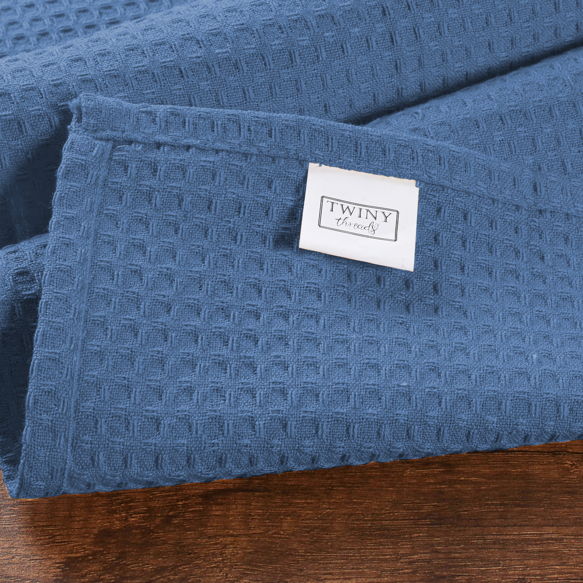 Twiny Threads Waffle Kitchen Towel 16"x26" Set of 4 - Brown
