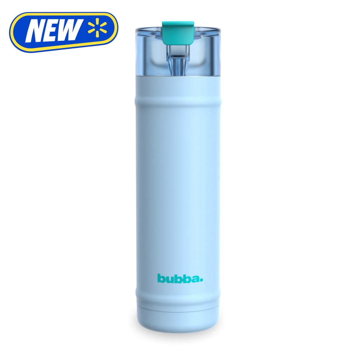 Bubba 24oz DualSip Insulated Stainless Steel Water Bottle with Straw & Sip Lid, Ocean Energy Blue/Purple