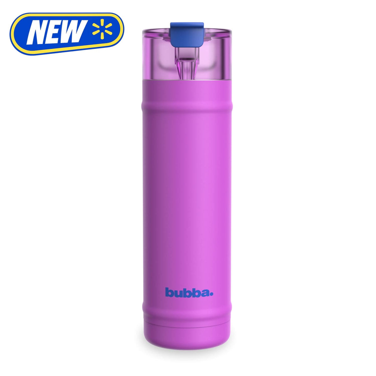 Bubba 24oz DualSip Insulated Stainless Steel Water Bottle with Straw & Sip Lid, Ocean Energy Blue/Purple