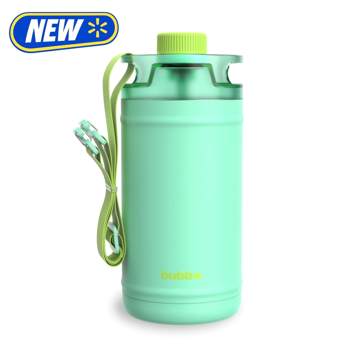 Bubba 64oz DualSip Insulated Stainless Steel Water Jug with Built-In Straw and Drink Opening and Carrying Strap, Daydreamin' Light Blue/Teal