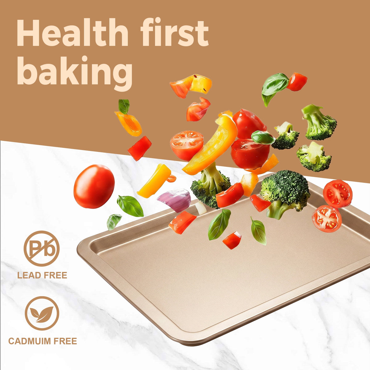 HONGBAKE 29-Pcs Nonstick Carbon Steel Bakeware Set, Baking Pan Set with Baking Sheets, Cake Pans, Loaf Pan & Muffin Pan, Grey