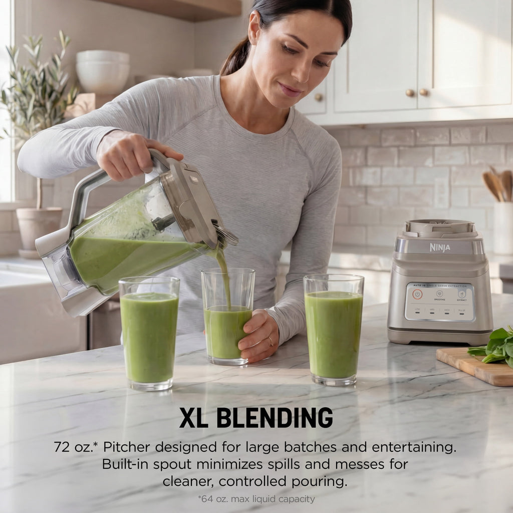 Ninja Professional Plus DUO 72-Oz Blender, Smoothies, Ice Crush, 2 Auto-iQ Preset Programs, 4 Speeds, 1400PW, BN750NV Navy