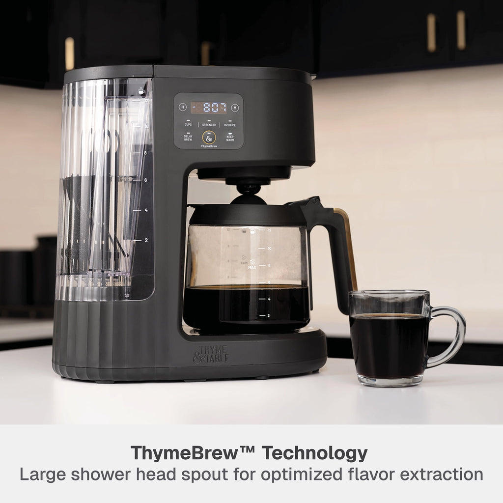 Thyme & Table 12-Cup Programmable Drip Coffee Maker, 60oz Water Reservoir, Atlantic Blue