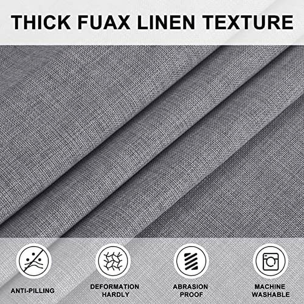 Hiasan Faux Linen Rectangle Tablecloth - Wrinkle and Stain Resistant Washable Tale Cloth for Kitchen Dining Room Holiday Table Cover for Party Dinner, Beige, 60 x 84 Inch