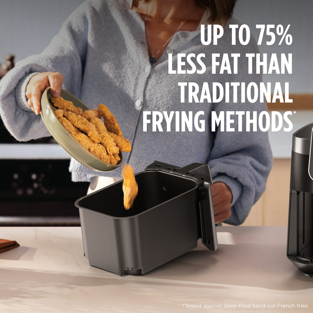 Ninja Foodi Air Fryer 10-Qt, 2 DualZone Baskets, 4-in-1, Smart Finish, Cook 2 Foods at Once, DZ950