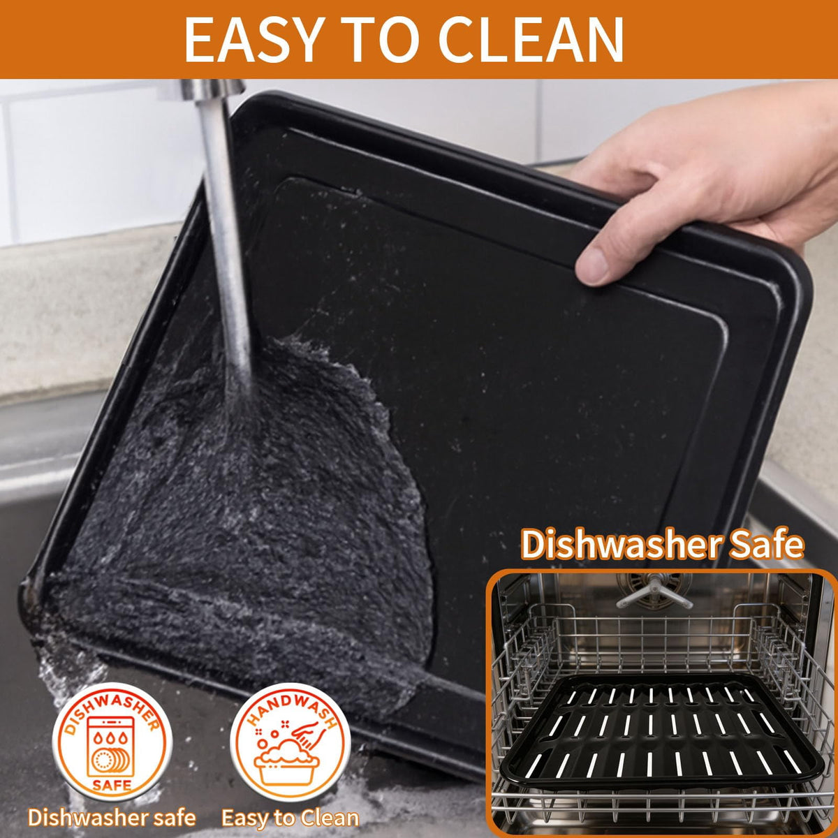 GCQ Air Fryer Replacement Parts for Ninja Foodi SP101 SP100 Digital Countertop Oven, Air Fryer Grill Pan Plate Crisper Plate Accessories Tray Basket