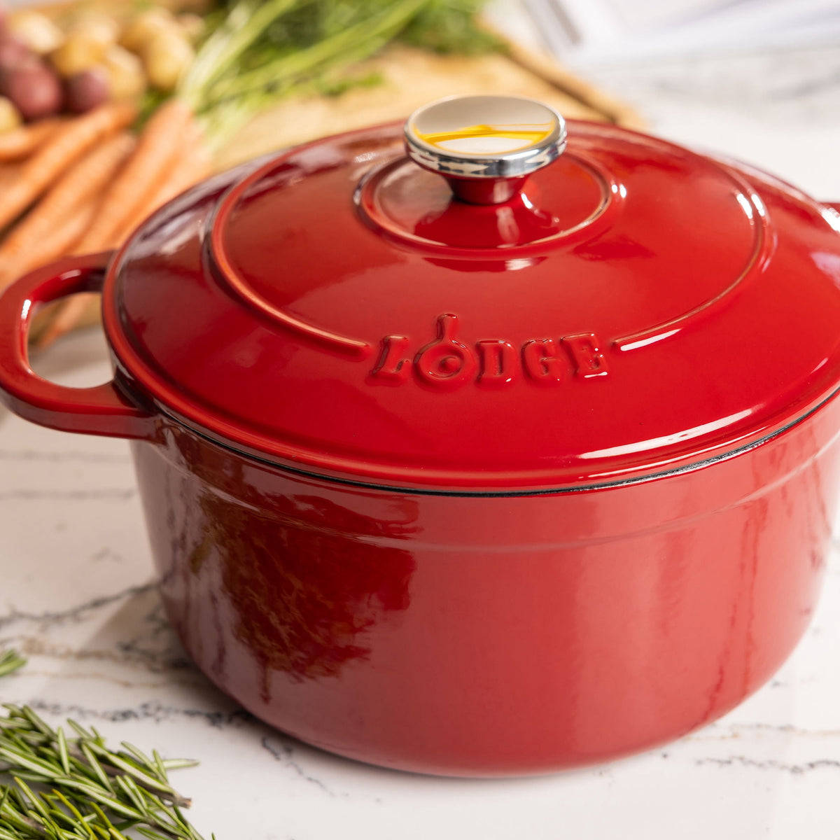 Lodge Cast Iron 5.5qt Indigo Enameled Dutch Oven