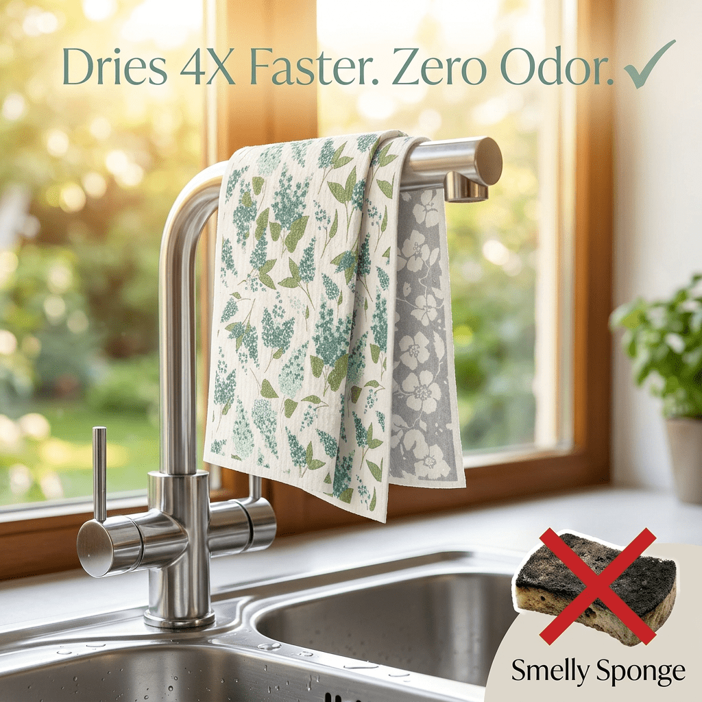 Xiyztok 12Pcs Swedish Dishcloths Highly Absorbent Kitchen Dish Cloths Reusable Dish Towels Non Scratch Dish Rags Soft Cotton Cleaning Cloth for Washing Cleaning Scrubbing Kitchen Dishes Bathroom