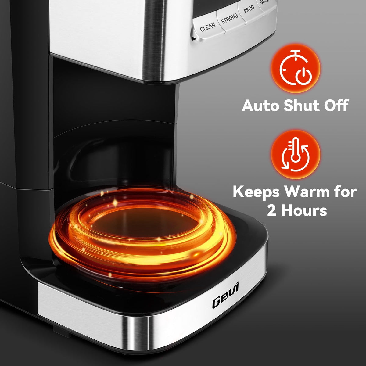 Gevi 14-Cup Programmable Drip Coffee Maker, Stainless Steel Smart Coffee Pot with Touch Control & Automatic Clean, Summer Edition