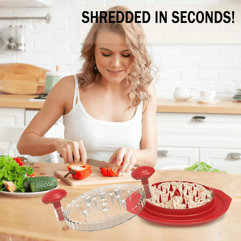 Chicken Shredder, Professional Chicken Breast Shredder Tool Twist with Transparent Lid for Chicken , Ergonomic Handle, Visible Meat Shredder, Non-Slip Design, BPA Free,Heat Resistant,Black