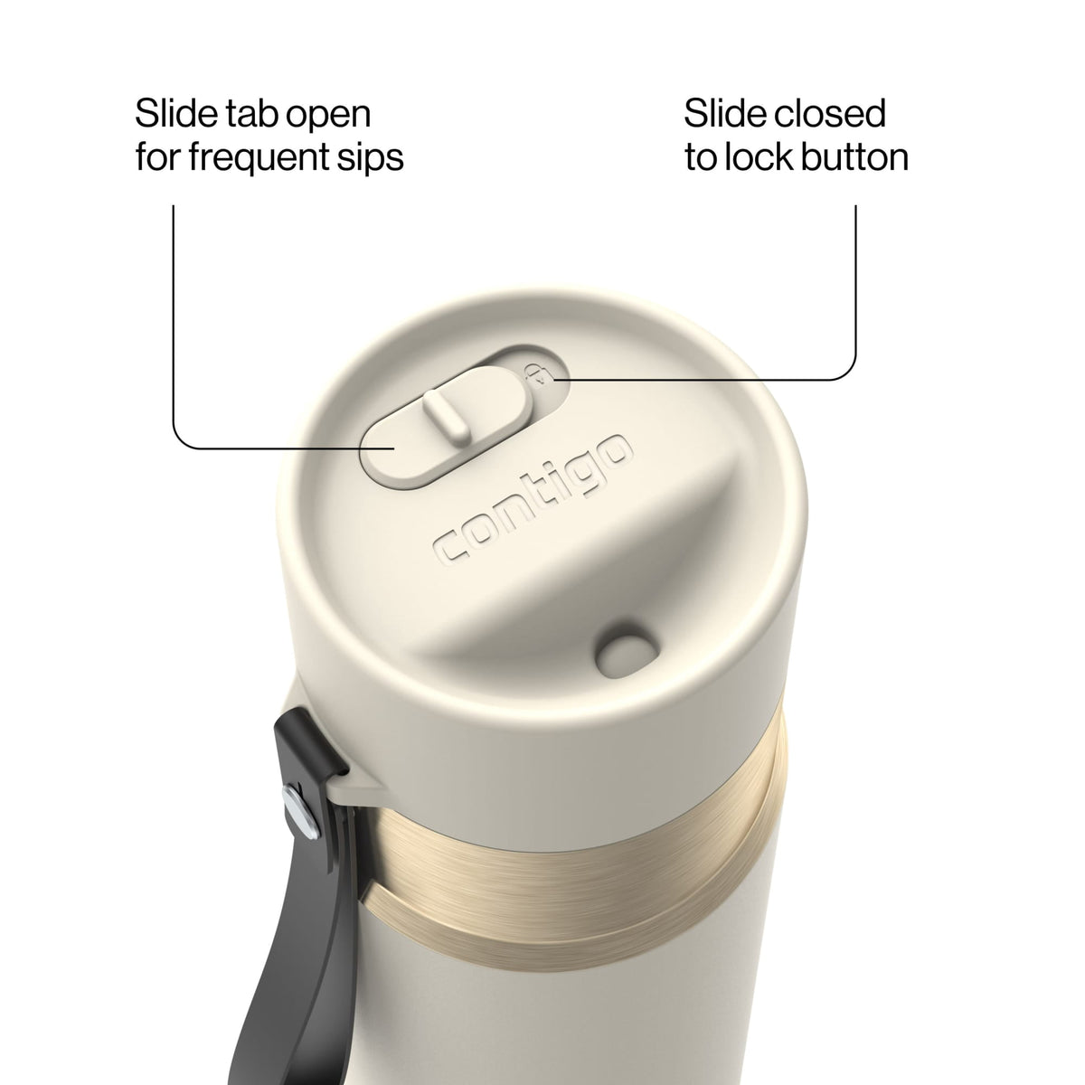 Contigo 16oz AutoSeal Insulated Stainless Steel Water Bottle, Licorice Black/Bronze