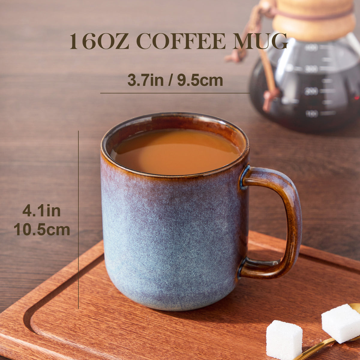 Malacasa Coffee Mugs Set of 4, 12oz Ceramic Coffee Cups Set, Tea Mugs for Latte, Cocoa and Milk, Coffee Mug With Handle, Gifts for Women Men