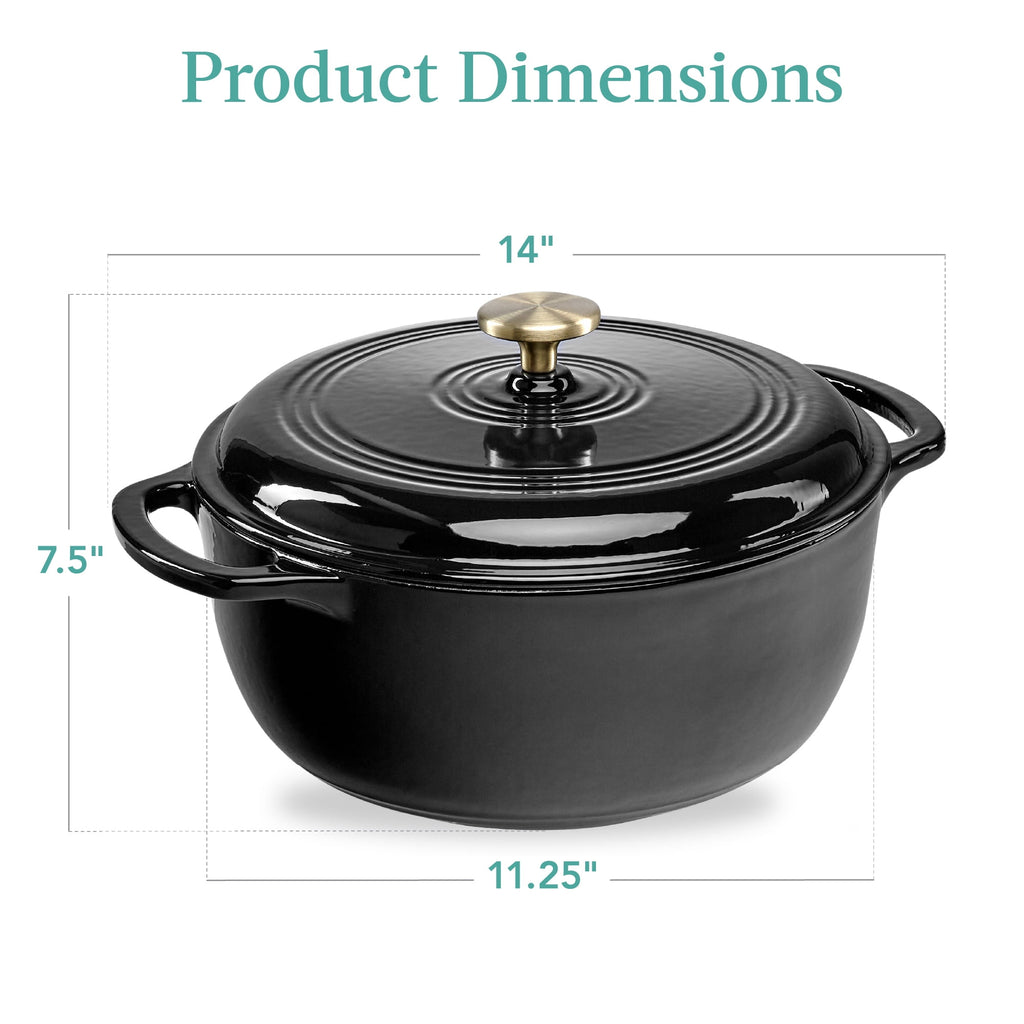 Best Choice Products 6 Quart Enamel Cast-Iron Dutch Oven, Heavy-Duty Cookware w/ Dual Handles, Lid - Cornflower Blue