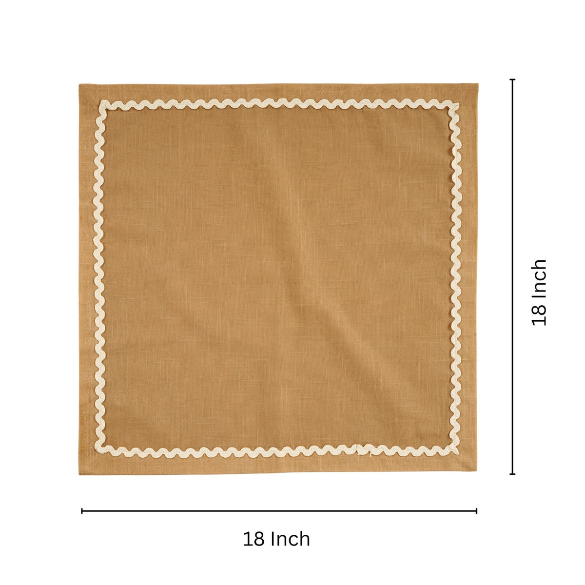Fingercraft Cloth Napkin, Soft Quality Cotton Linen Blend Fabric, Dinner Napkins with Premium White Lace, 6 Pack, 20”x20” Aqua