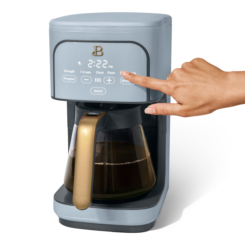 Beautiful by Drew Barrymore 12-Cup Programmable Coffee Maker, White Icing
