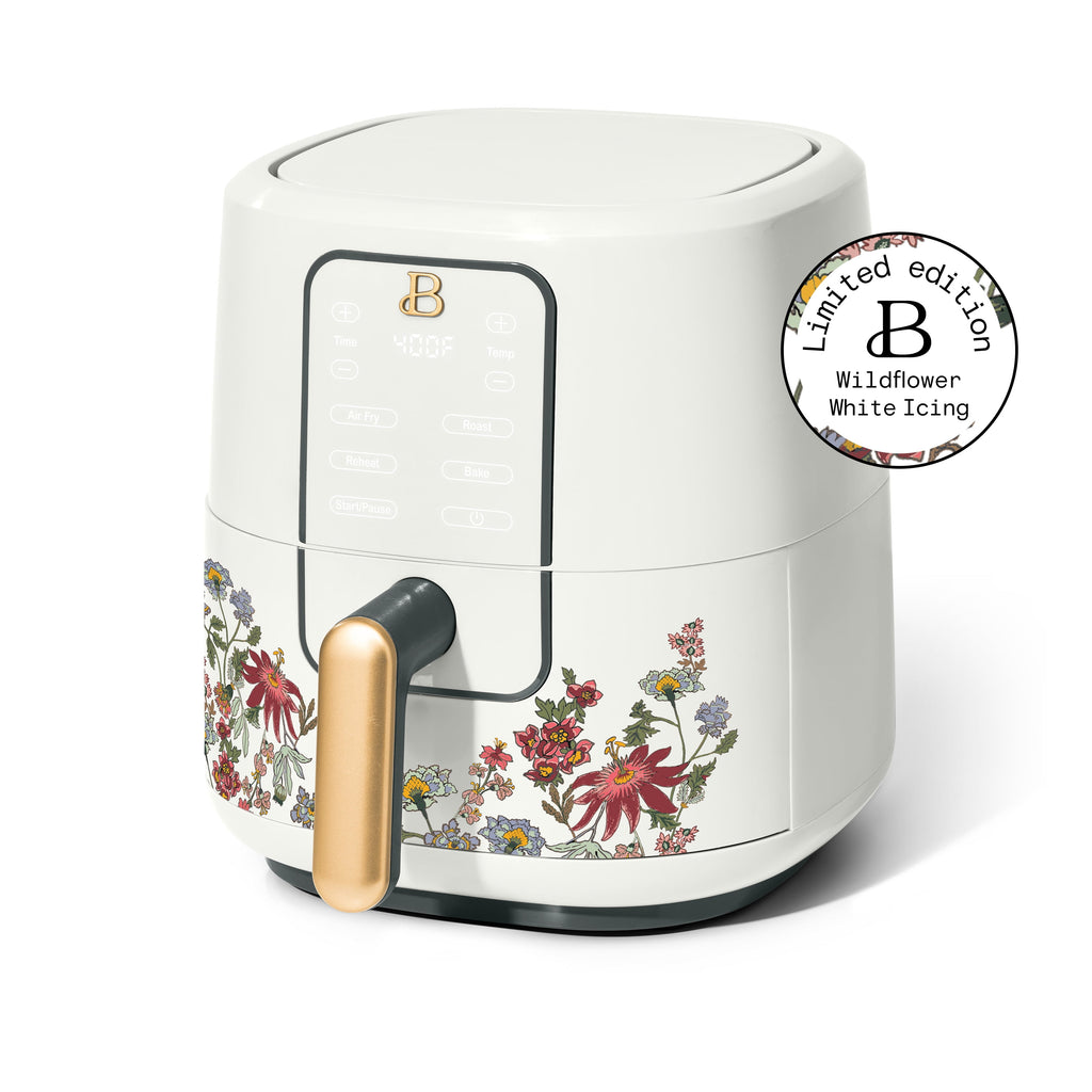 Beautiful 3 Qt Air Fryer with TurboCrisp Technology, EverGood Non-Toxic Ceramic Nonstick Coating, Chocolate by Drew Barrymore