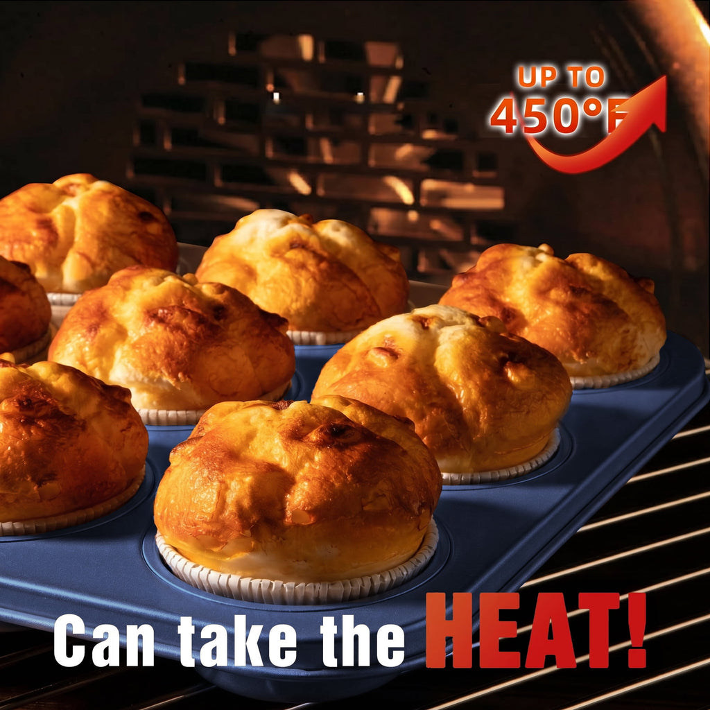 HONGBAKE 29-Pcs Nonstick Carbon Steel Bakeware Set, Baking Pan Set with Baking Sheets, Cake Pans, Loaf Pan & Muffin Pan, Grey