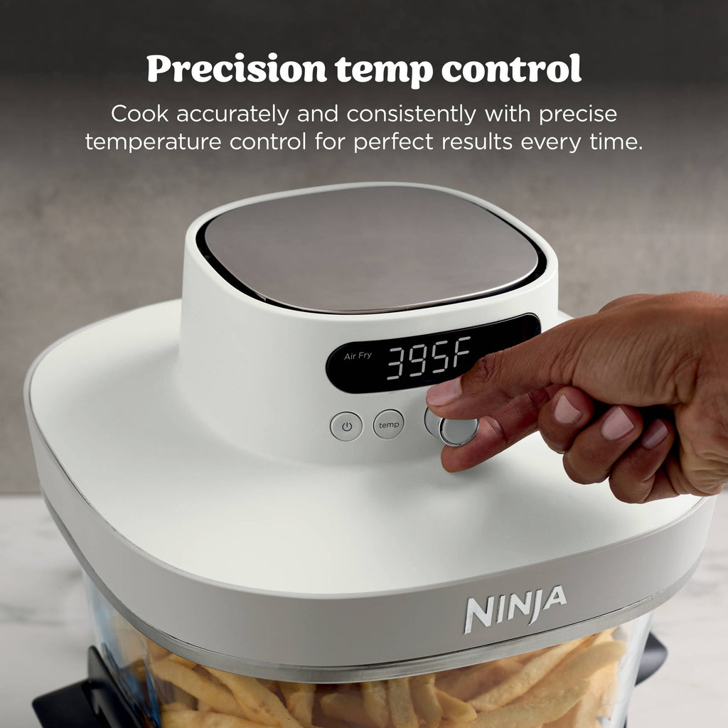 Ninja Crispi Pro Glass Air Fryer 6-Qt & 2.5-Qt, 6-in-1, Air Fry, Bake, Dehydrate, Dishwasher Safe, AS101LG Dove