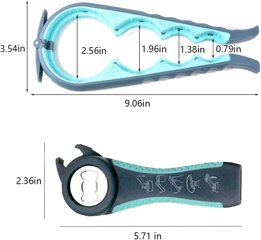 BAODELI Bottle Opener for Arthritic Hand Jar Opener for Old People Children Women Those with Weak Hands Multifunctional Kitchen Gadgets (Blue)