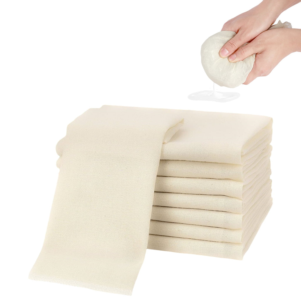 Jetcloudlive 24Pcs Cheese Cloths Natural Unbleached Cotton Cheesecloth 20 Inch Square Cheese Cloths Reusable Organic for Coffee Brewing Juicing Straining Cheese Making