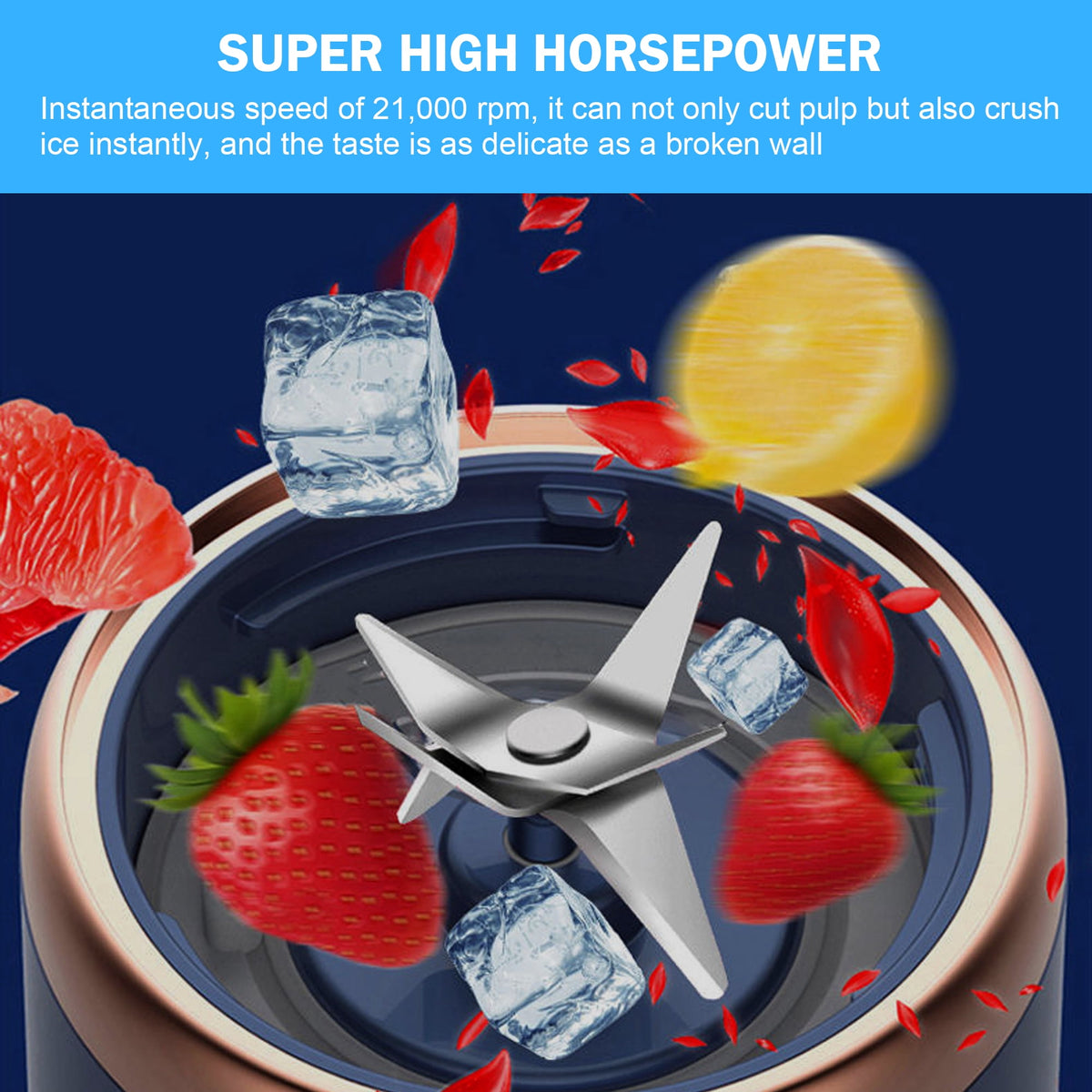 VIIWII Personal Blender for Smoothies Juice Portable Rechargeable Mini Bullet Blenders Cup