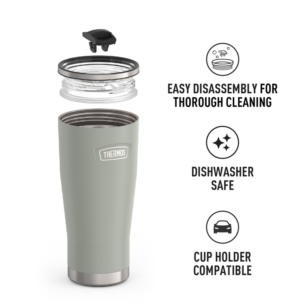 Thermos Stainless Steel Tumbler, w/ Slide Lock Lid, Graphite, 24 oz