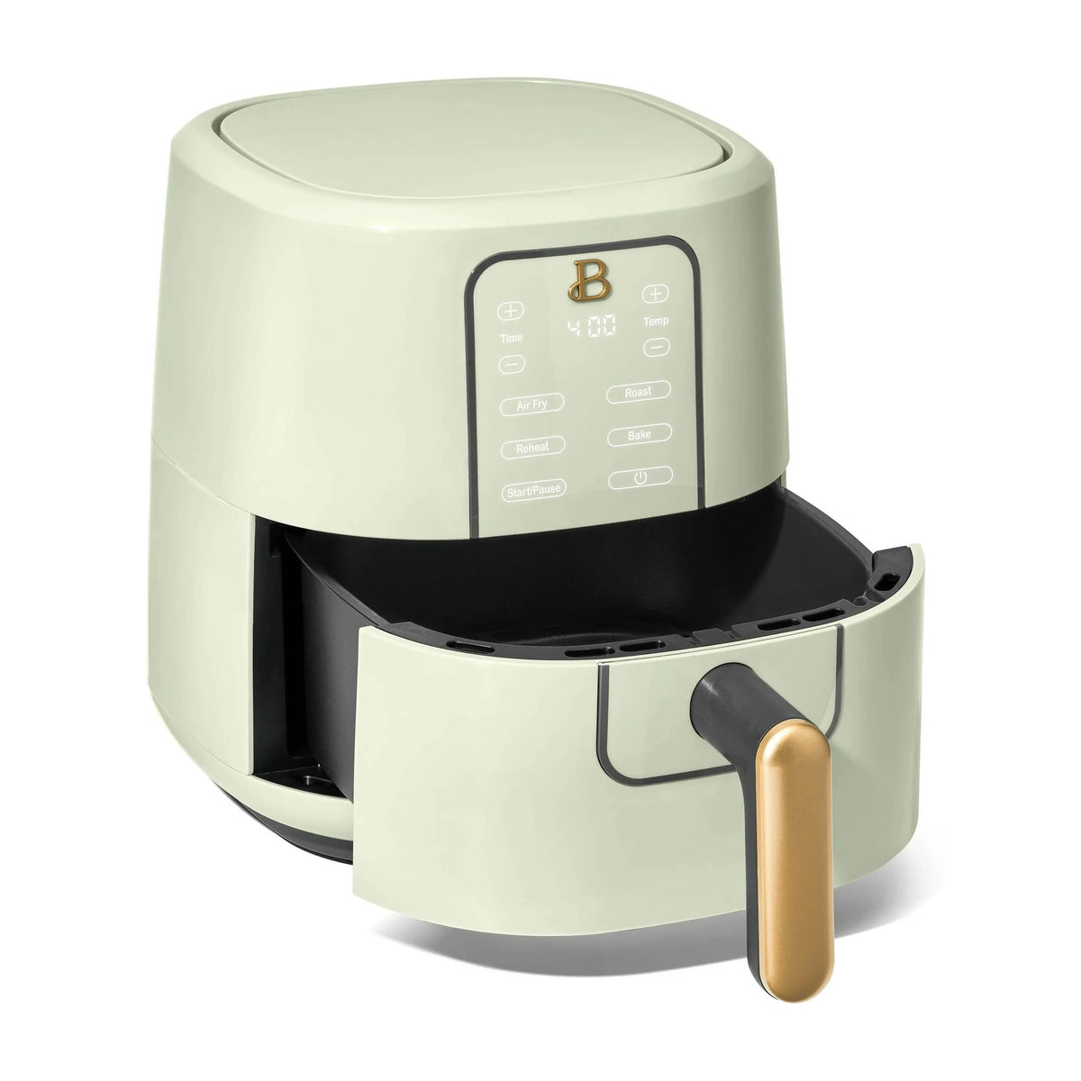 Beautiful 3 Qt Air Fryer with TurboCrisp Technology, EverGood Non-Toxic Ceramic Nonstick Coating, Chocolate by Drew Barrymore