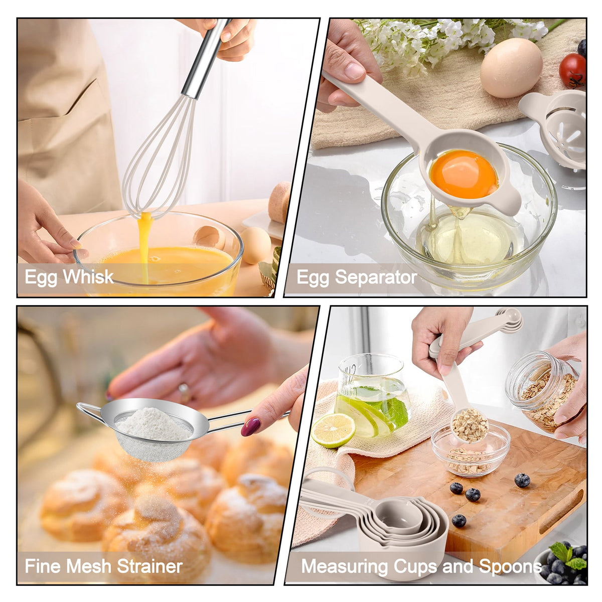 Mixing Bowls with Lids Set of 5, Vesteel Stainless Steel Mixing Bowls Metal Nesting Salad Bowls, Size 4.5, 3, 1.5, 1, 0.7 QT Great for Cooking, Baking, Serving - Multi-Color