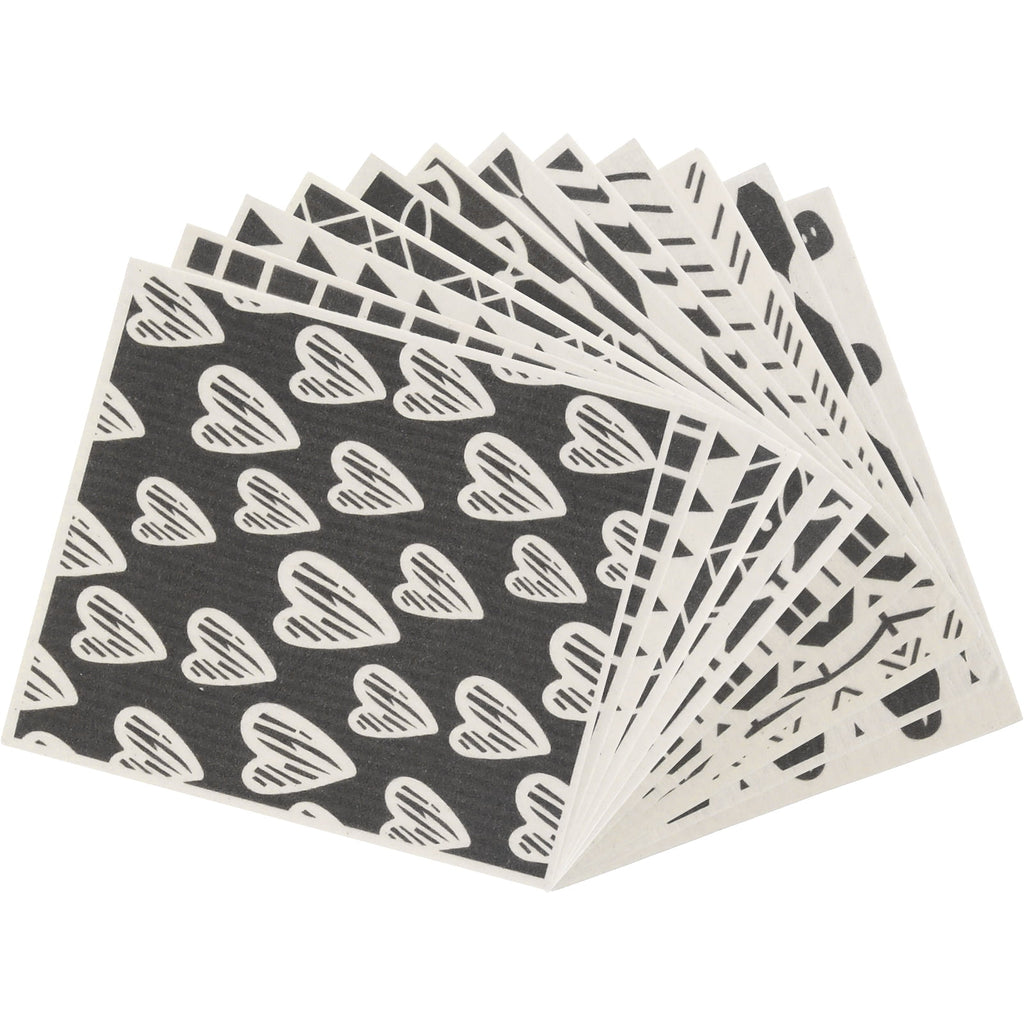 Xiyztok 12Pcs Swedish Dishcloths Highly Absorbent Kitchen Dish Cloths Reusable Dish Towels Non Scratch Dish Rags Soft Cotton Cleaning Cloth for Washing Cleaning Scrubbing Kitchen Dishes Bathroom
