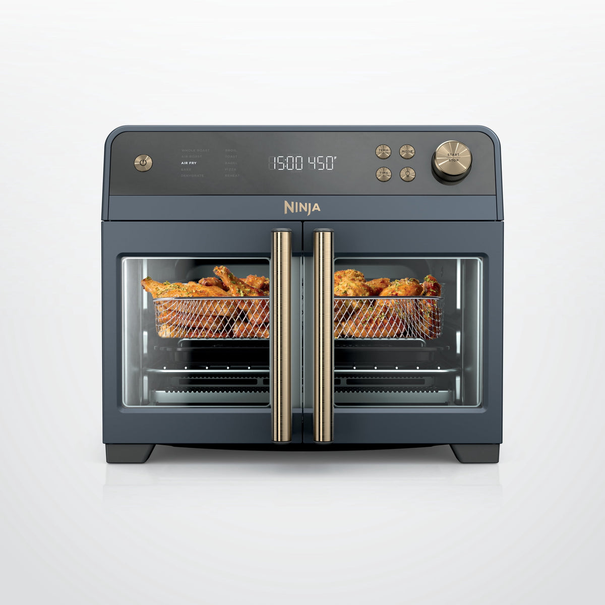 Ninja French Door 8-in-1 Countertop Oven, with Smart Surroundair Technology and Air Fry Function, Dishwasher Safe, 6 Pieces, FO100 Silver
