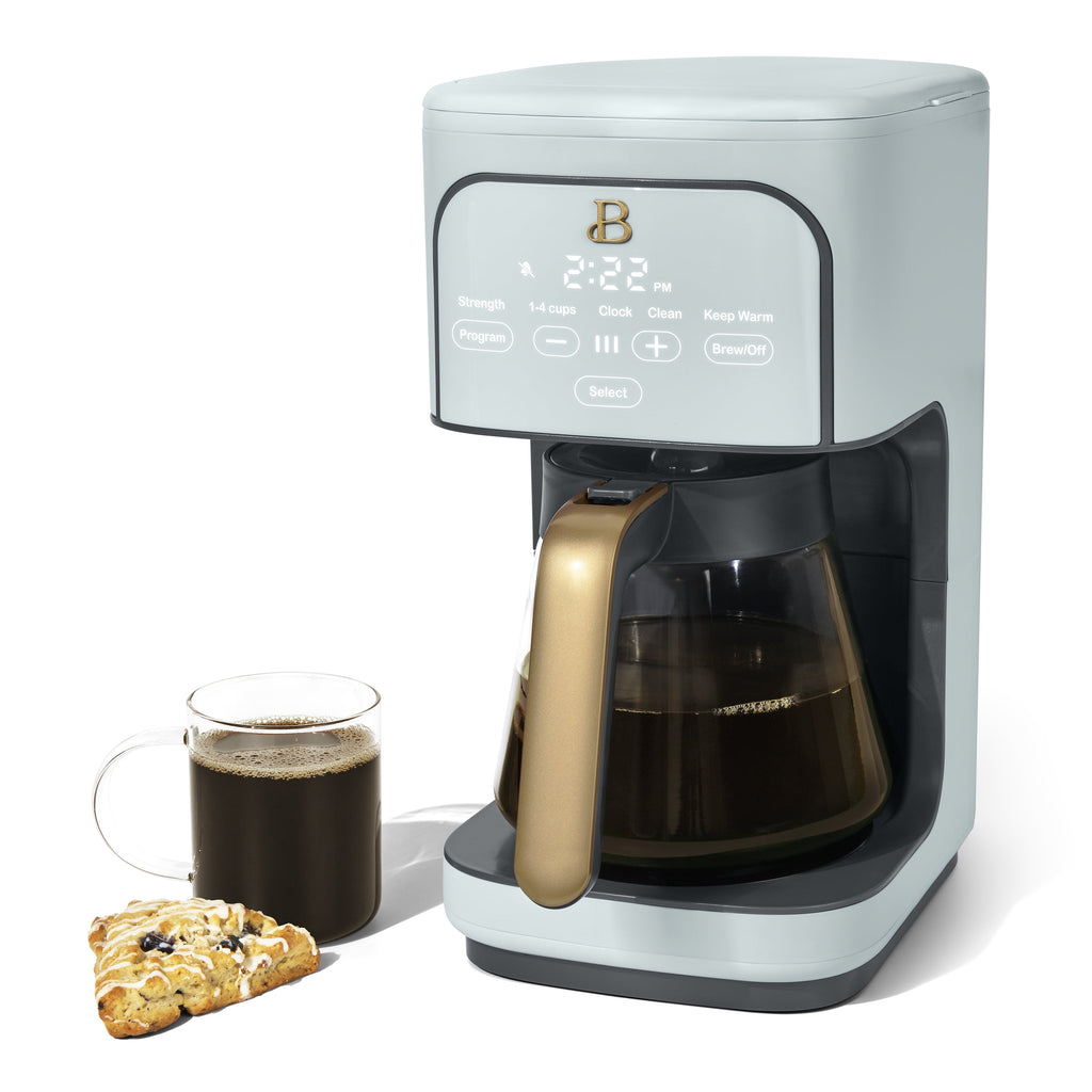Beautiful by Drew Barrymore 12-Cup Programmable Coffee Maker, White Icing