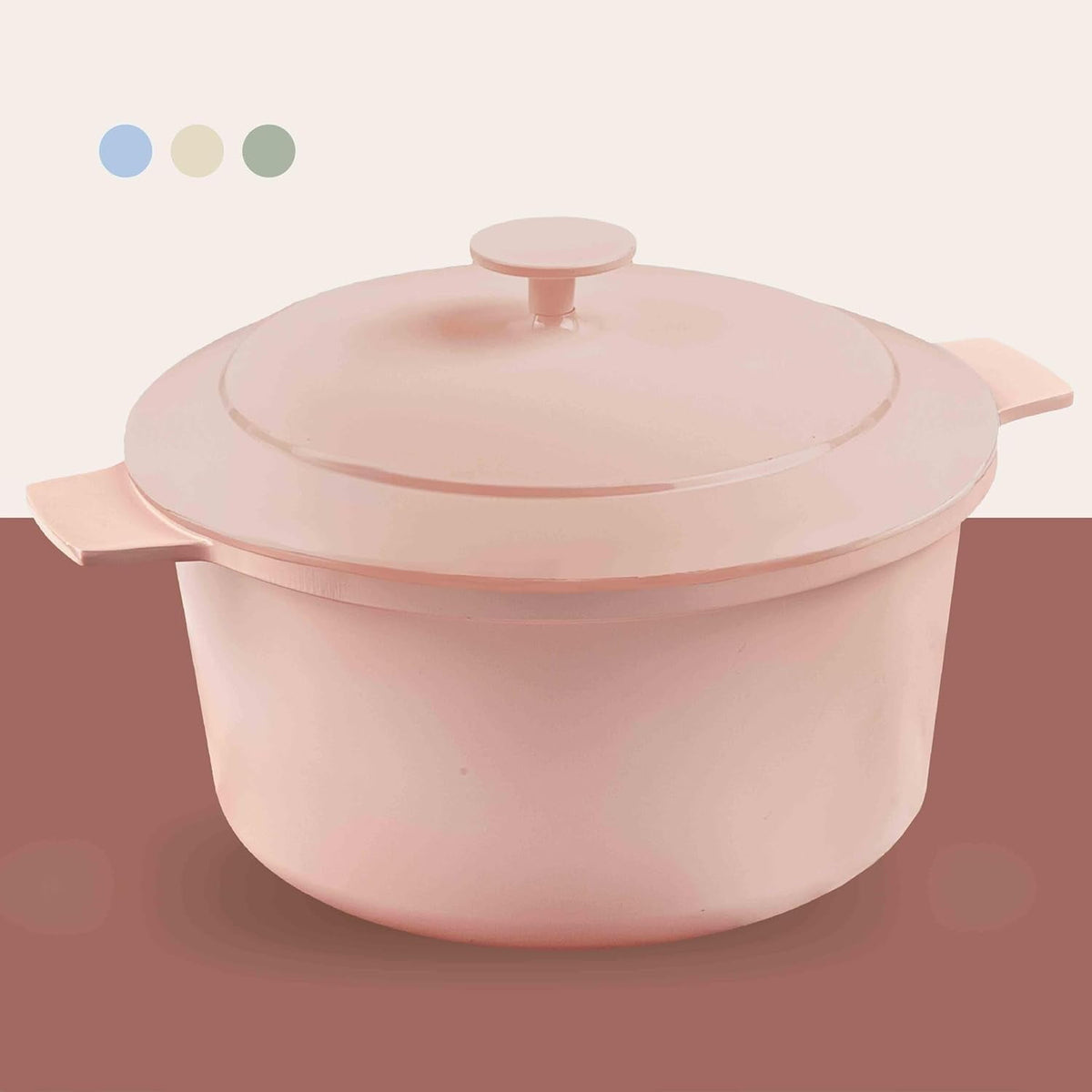 Gotham Steel Ceramic Hammered 5 Qt Lightweight Dutch Oven Pot with Lid & Holders, Oven Safe & Even Heat Retaining Dutch Oven for Bread Baking Sourdough, Soup, 70% Lighter than Cast Iron, Navy