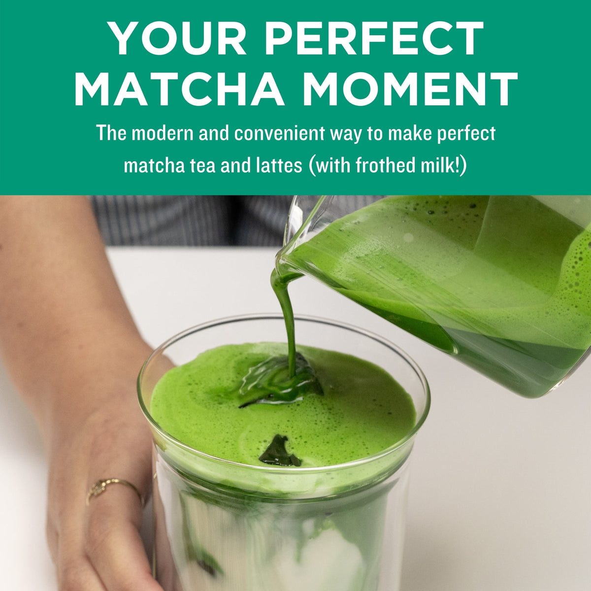 Jade Leaf Matcha, Modern Matcha Starter Set, Includes: Whisk/Frother, Spoon, Sifter, and Printed Handbook