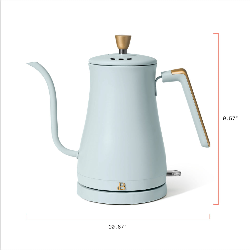 Beautiful 1-Liter Electric Gooseneck Kettle 1200 W, Chocolate by Drew Barrymore