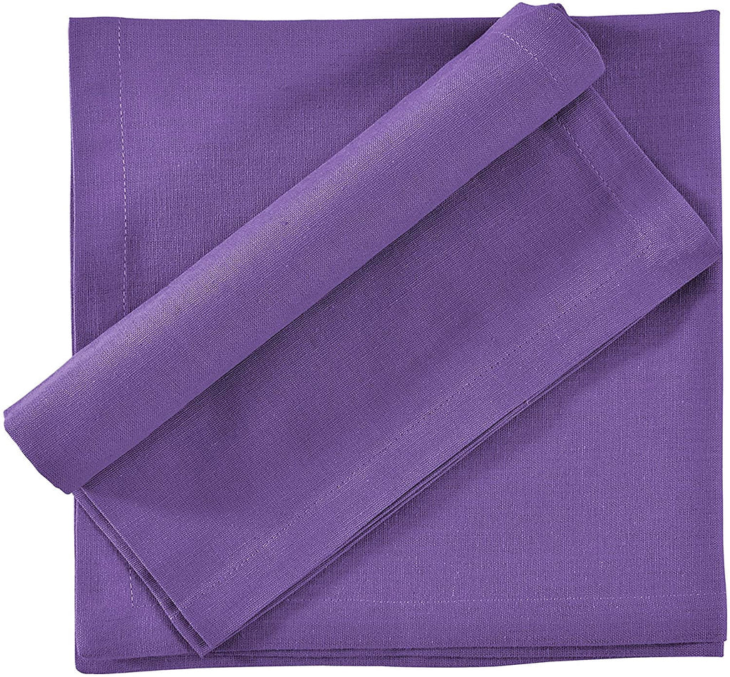 Fingercraft Cloth Napkin, Solid Color Cotton Linen Blend Table Napkins, Soft and Absorbent Fabric, Set of 12, Blush Pink