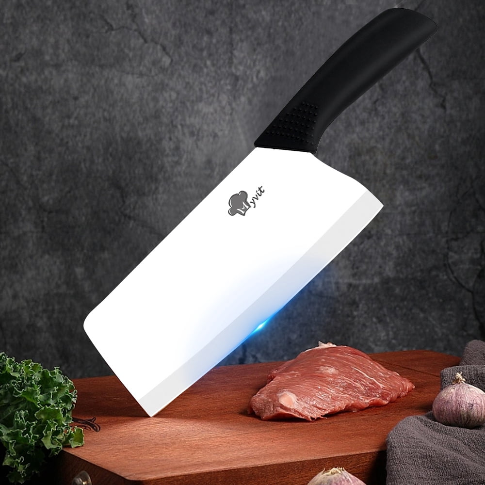 Ceramic Knife 7" Rustproof Vegetable Cleaver Knife Nakiri Lightweight Kitchen Paring Knife with Cover Chopping Knife Slicing Cutter