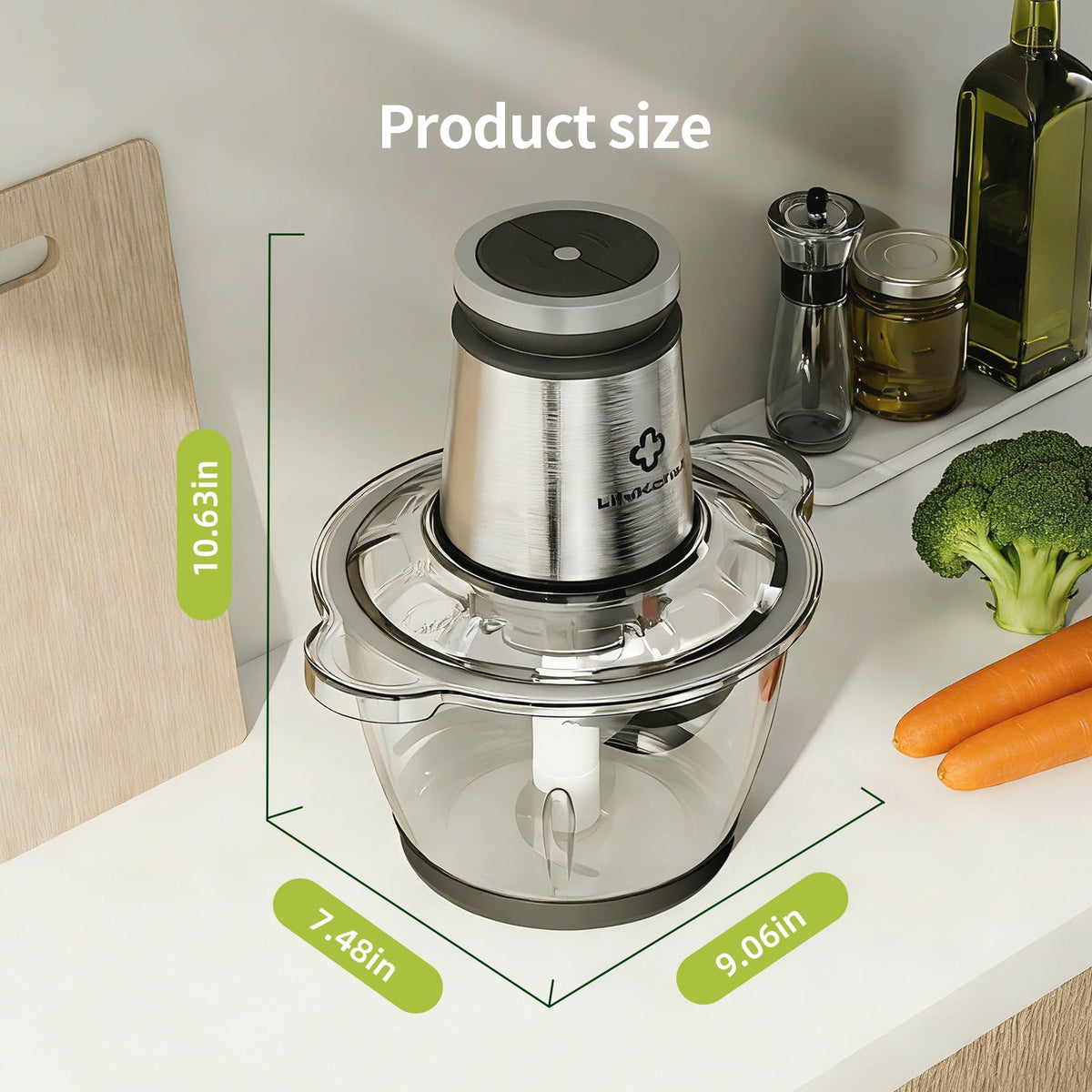 LINKChef 6-Cup Food Processor, Electric Food Chopper & Meat Grinder for Vegetables, Meat & Fruit，Dishwasher Safe