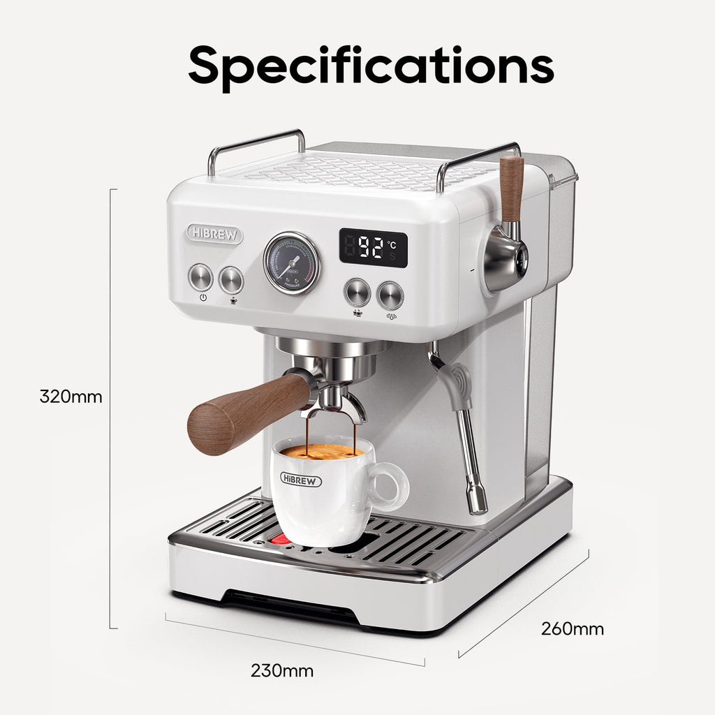 HiBREW H10PLUS 20Bar Espresso Coffee Machine with Adjustable Temperature & Steam