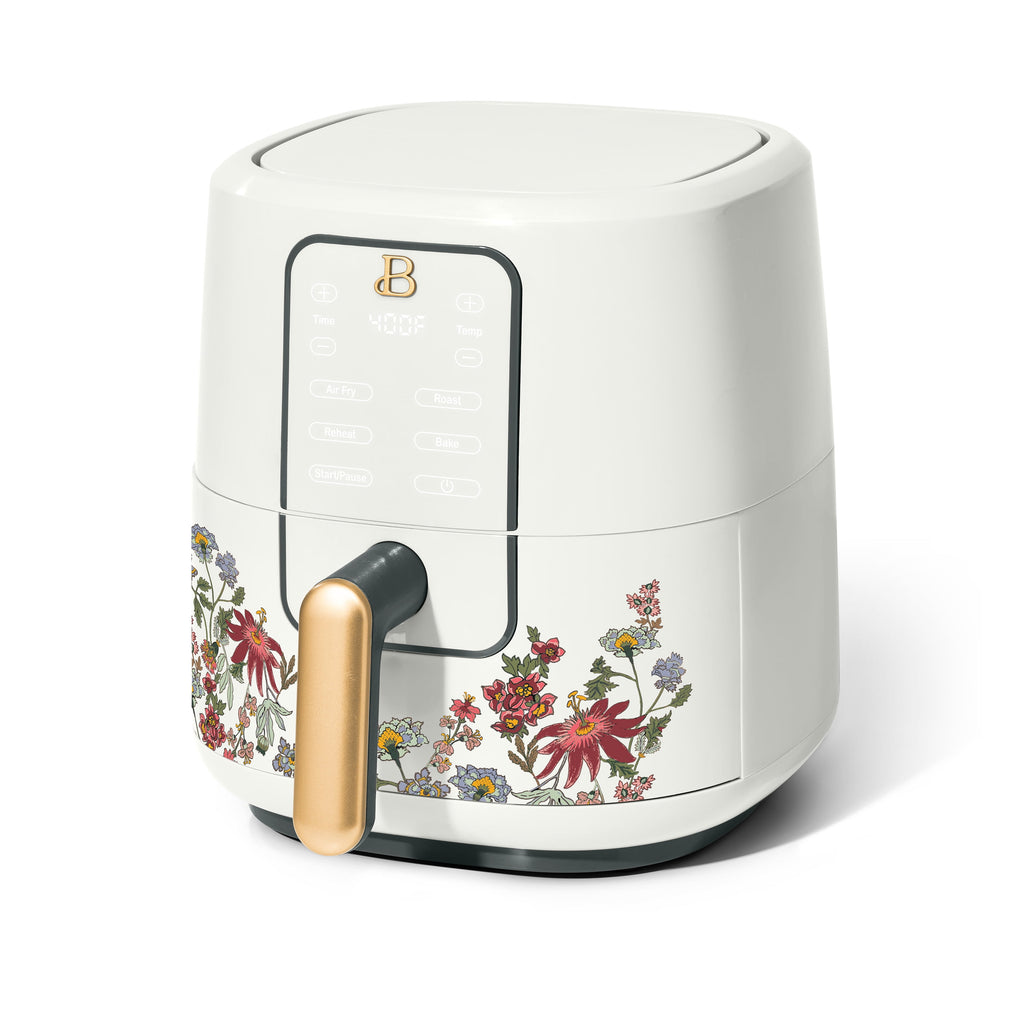 Beautiful 3 Qt Air Fryer with TurboCrisp Technology, EverGood Non-Toxic Ceramic Nonstick Coating, Chocolate by Drew Barrymore