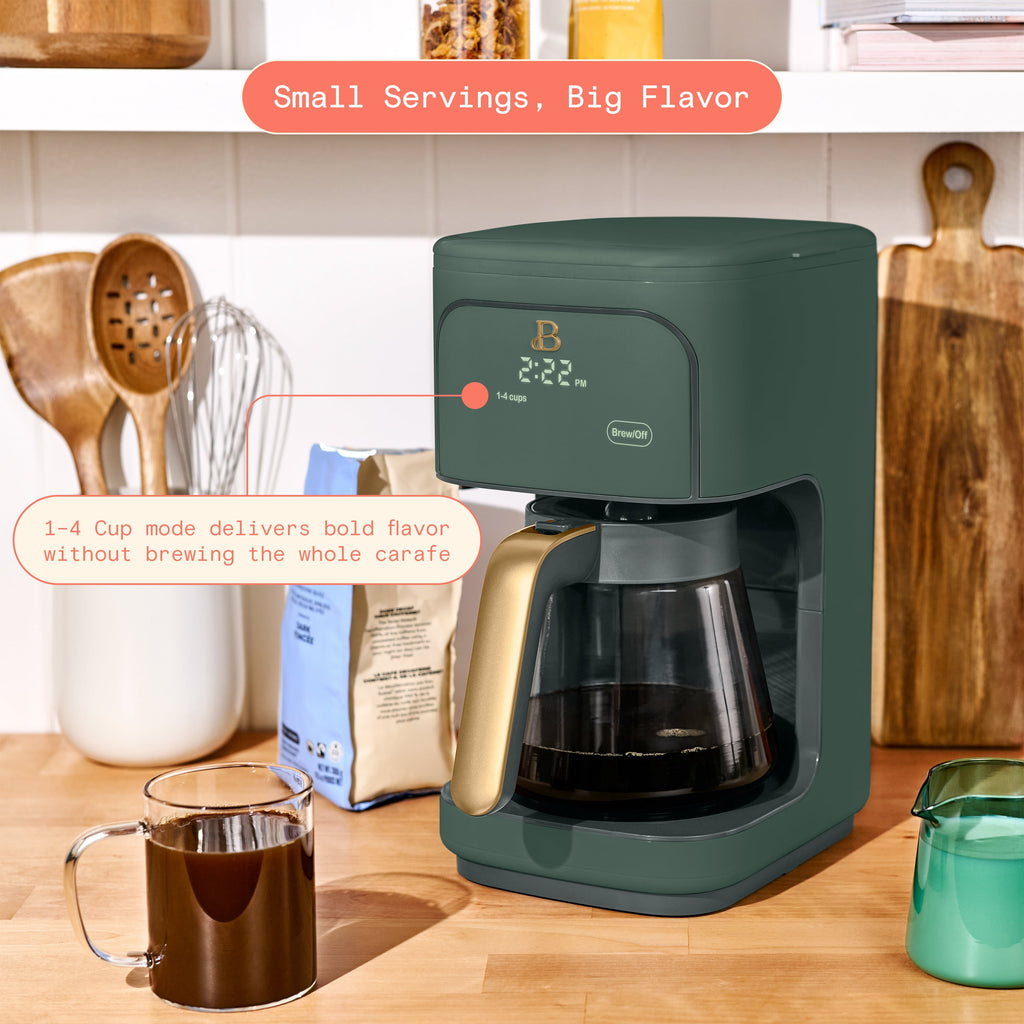 Beautiful by Drew Barrymore 12-Cup Programmable Coffee Maker, White Icing