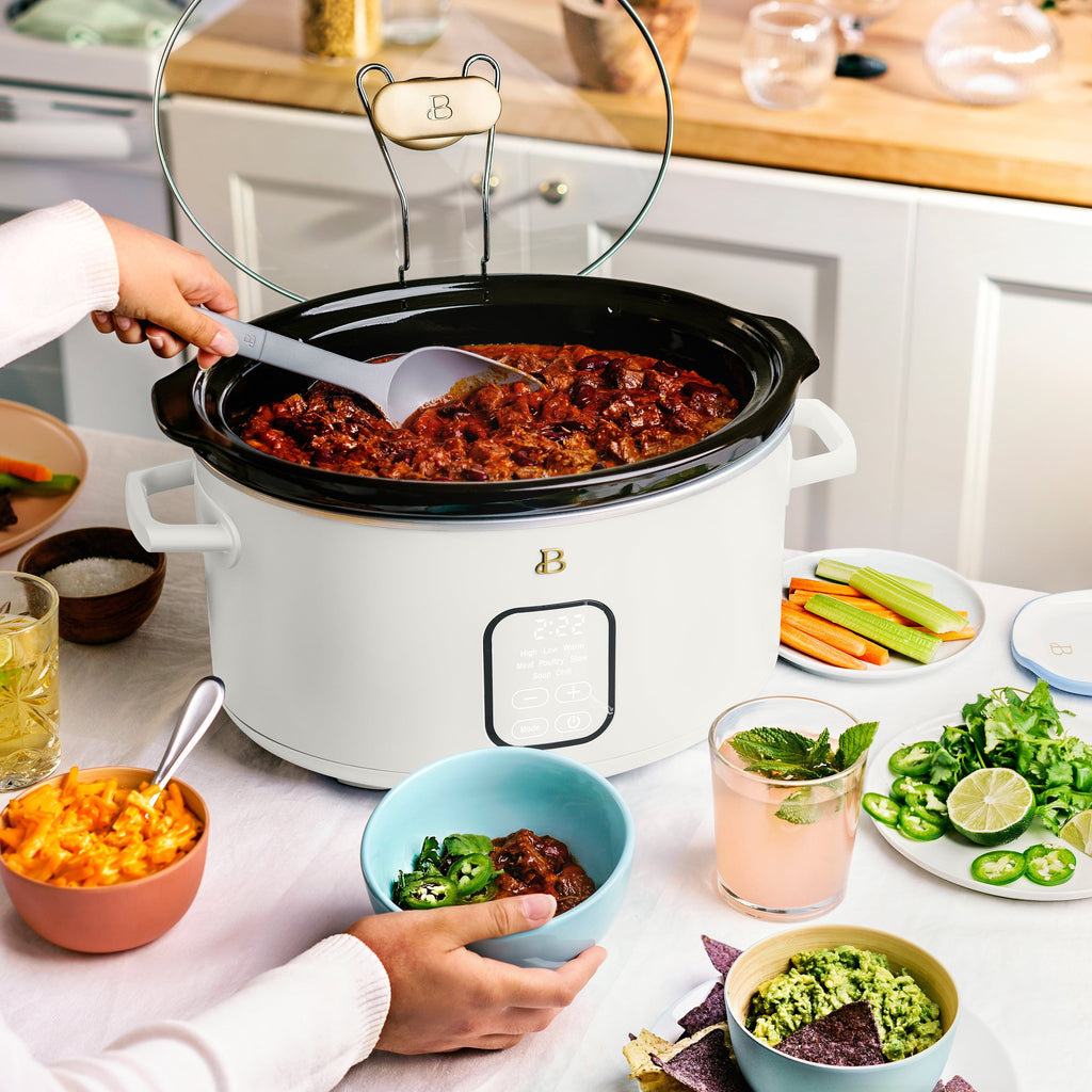 Beautiful 6 Qt Programmable Slow Cooker, Thyme Green by Drew Barrymore
