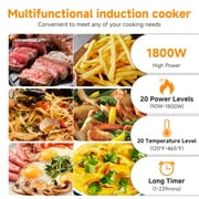 AMZCHEF Single Burner Portable Induction Cooktop 1800W Induction Countertop Burners with 6.8" Heating Coil, Black